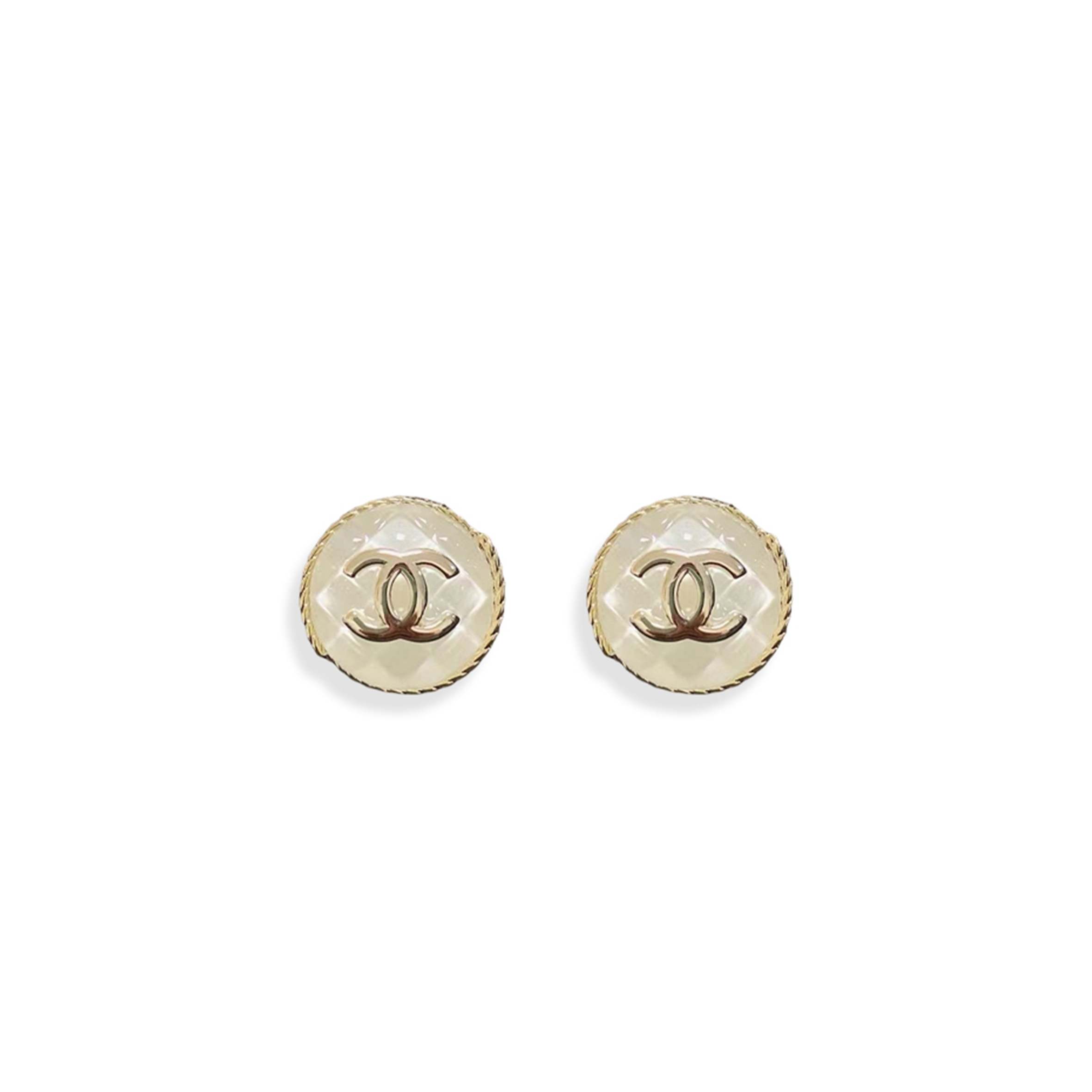 CHANEL DOUBLE C QUILTED EARRINGS 